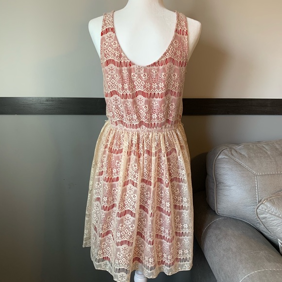 MAURICES crochet lace fit flare elastic waist - Picture 7 of 12